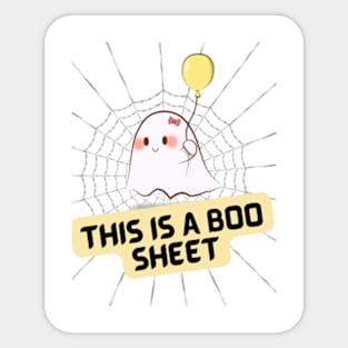 this is a boo sheet Sticker